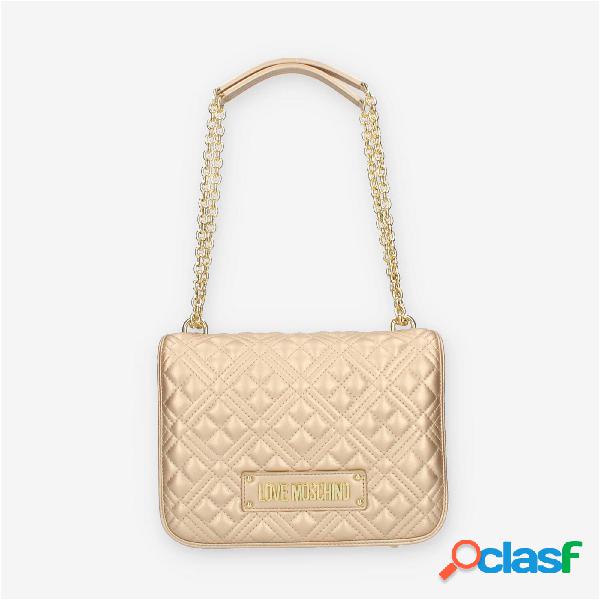 Love Moschino Quilted Borsa a tracolla oro