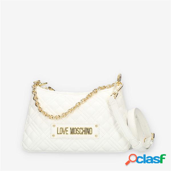 Love Moschino Quilted Borsetta a tracolla bianca