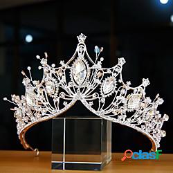 Lusso Da principessa Lega Diademi della corona con Perle /