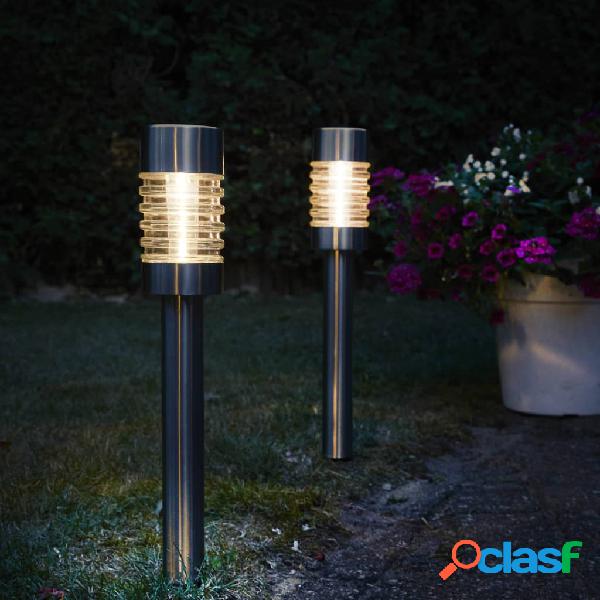 Luxform Faretti Solari a LED da Giardino AYR Torino 2 pz