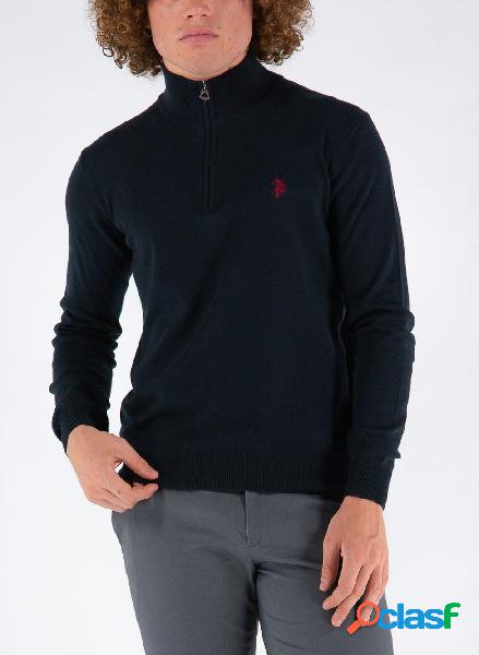 MAGLIONE 1/2 ZIP MISTO COTONE