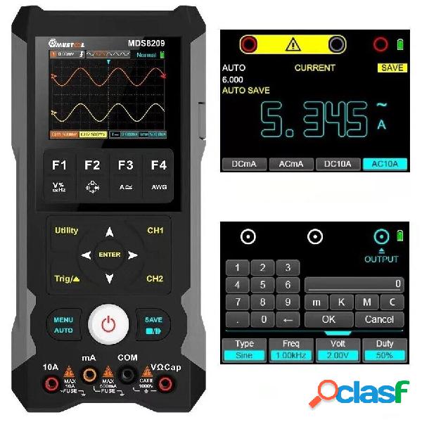 MUSTOOL MDS8209 OSC + DMM + Generatore di forme donda 3 in 1