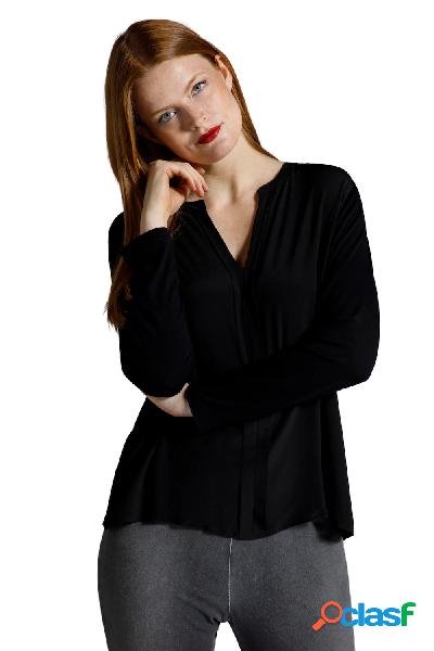 Maglia dal taglio svasato con cucitura decorativa, piega e