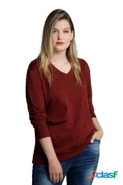 Maglia dalle linee morbide con scollo a V e maniche lunghe,