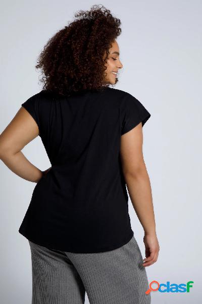 Maglia oversize con scollo a girocollo e stampa dispirazione