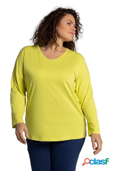 Maglia, scollatura a V, relaxed, maniche lunghe, Donna,