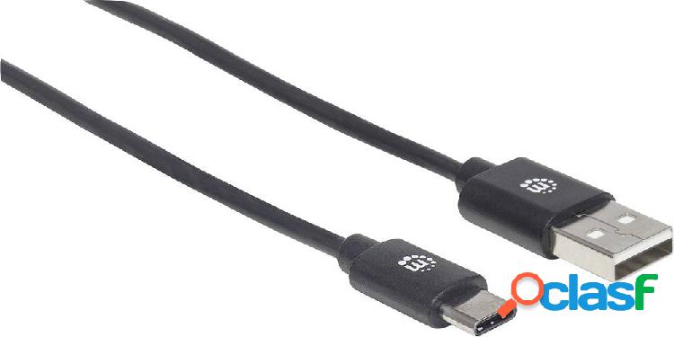 Manhattan Cavo USB USB 2.0 Spina USB-A, Spina USB-C™ 2 m