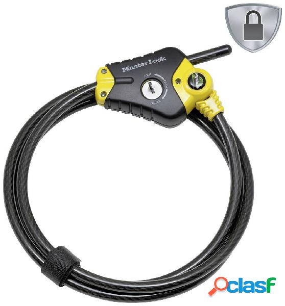 Master Lock 8420EURD Lucchetto a cavo Nero, Giallo Lucchetto