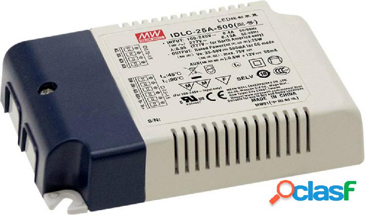 Mean Well IDLC-25-1050 Trasformatore per LED, Driver per LED