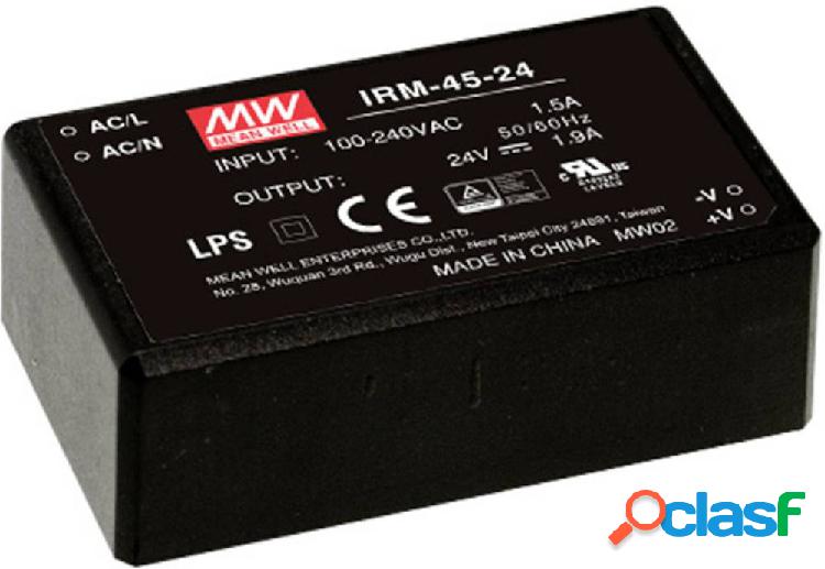 Mean Well IRM-45-24 Alimentatore da circuito stampato AC /