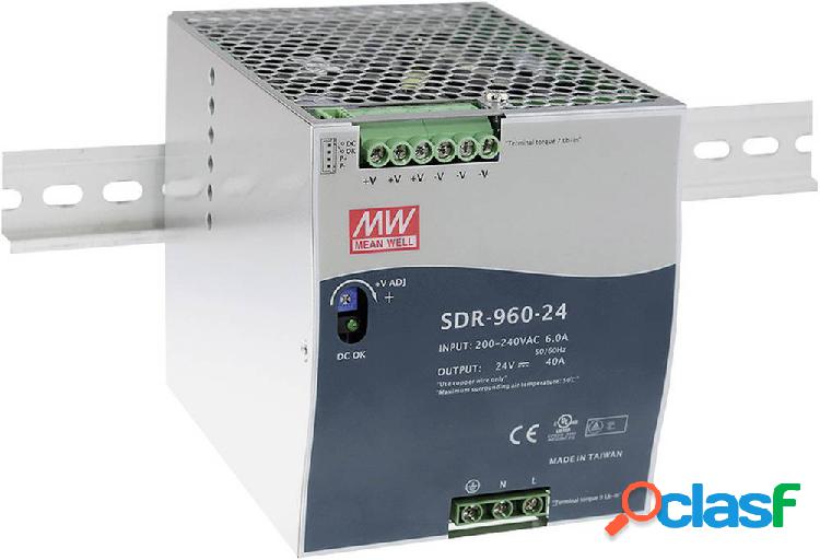 Mean Well SDR-960-24 Alimentatore per guida DIN 24 V/DC 40 A