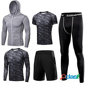 Mens Activewear Set Workout Outfits Compression Suit