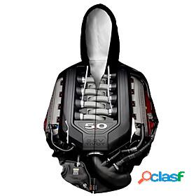 Mens Animal Zip Up Hoodie Sweatshirt 3D 3D Print Casual