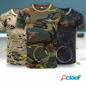 Men's Camo Camouflage Hunting T-shirt Tactical Military