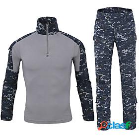 Mens Camouflage Hunting T-shirt Tactical Military Shirt