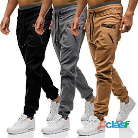 Men's Cargo Casual / Sporty Patchwork Sweatpants Tactical