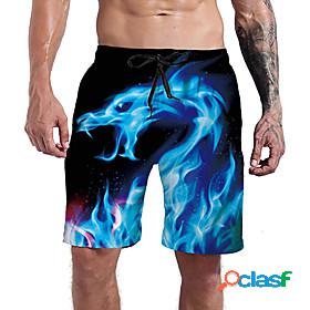 Mens Casual Athleisure Drawstring Pocket Elastic Drawstring
