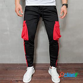 Mens Casual / Sporty Streetwear Pocket Skinny Pants Tactical