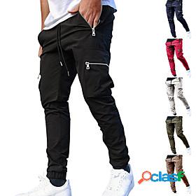 Mens Casual / Sporty Streetwear Zipper Pocket Jogger Pants