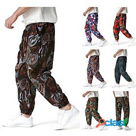 Mens Chino Harem Loose Chinos Full Length Pants Casual