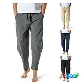 Mens Chino Harem Loose Chinos Full Length Pants Casual Solid