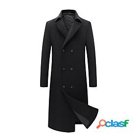 Mens Coat Fall Winter Street Daily Long Coat Thermal Warm