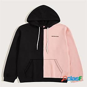 Men's Color Block Pullover Hoodie Sweatshirt Hooded