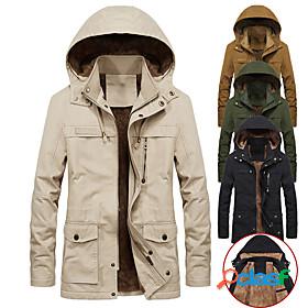 Mens Cotton Military Tactical Jacket Winter Outdoor Fleece