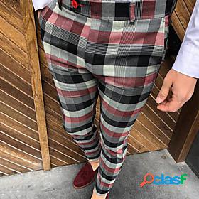 Men's Fashion Streetwear Pocket Print Chinos Trousers Pants