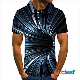 Men's Golf Shirt Tennis Shirt 3D Graphic Prints Linear 3D