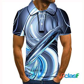 Men's Golf Shirt Tennis Shirt Abstract Graphic Prints 3D