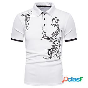 Mens Golf Shirt Tennis Shirt Graphic Other Prints Collar