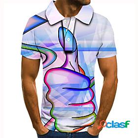 Mens Golf Shirt Tennis Shirt Graphic Prints Hand 3D Print