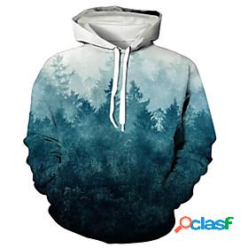 Mens Graphic 3D Landscape Pullover Hoodie Sweatshirt Hooded