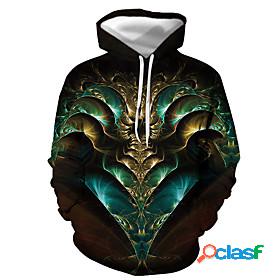 Mens Graphic Jewelry Pullover Hoodie Sweatshirt Print 3D