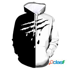 Mens Graphic Pullover Hoodie Sweatshirt 3D Print Daily Going