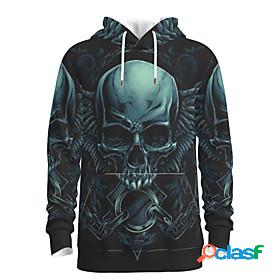 Mens Graphic Skull Pullover Hoodie Sweatshirt 3D Print