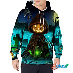 Mens Halloween Pullover Hoodie Sweatshirt Print 3D Print