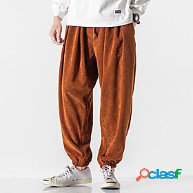 Men's Harlem Pants Elastic Waist Harem Pants Full Length