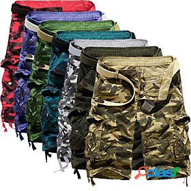 Mens Hiking Shorts Hiking Cargo Shorts Military Camo Summer