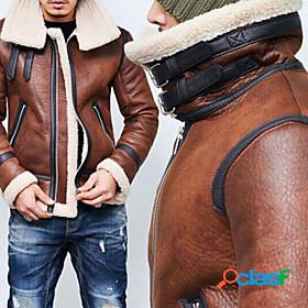 Mens Jacket Winter Street Daily Going out Regular Coat