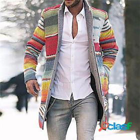 Mens Overcoat Fall Winter Going out Long Coat Regular Fit