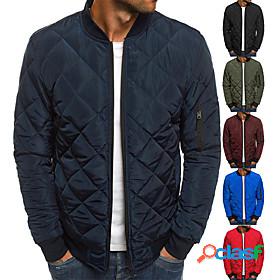 Mens Padded Hiking jacket Winter Outdoor Diamond Quilted
