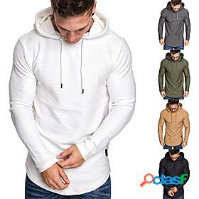Mens Plain Pullover Hoodie Sweatshirt Sports Casual Hoodies