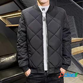 Mens Puffer Jacket Fall Winter Daily Regular Coat Stand