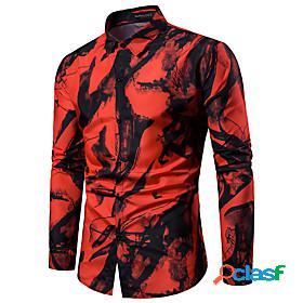 Mens Shirt Graphic Tie Dye Classic Collar Vacation Going out