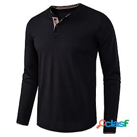 Mens Shirt Solid Color Turndown Casual Daily Long Sleeve