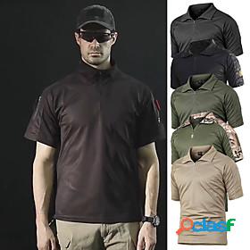 Mens Short Sleeve Hiking Tee shirt Tactical Military Shirt