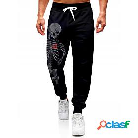 Mens Sporty Casual 3D Print Sporty Print Jogger Pants