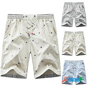 Mens Sporty Casual / Sporty Drawstring Elastic Waist Shorts